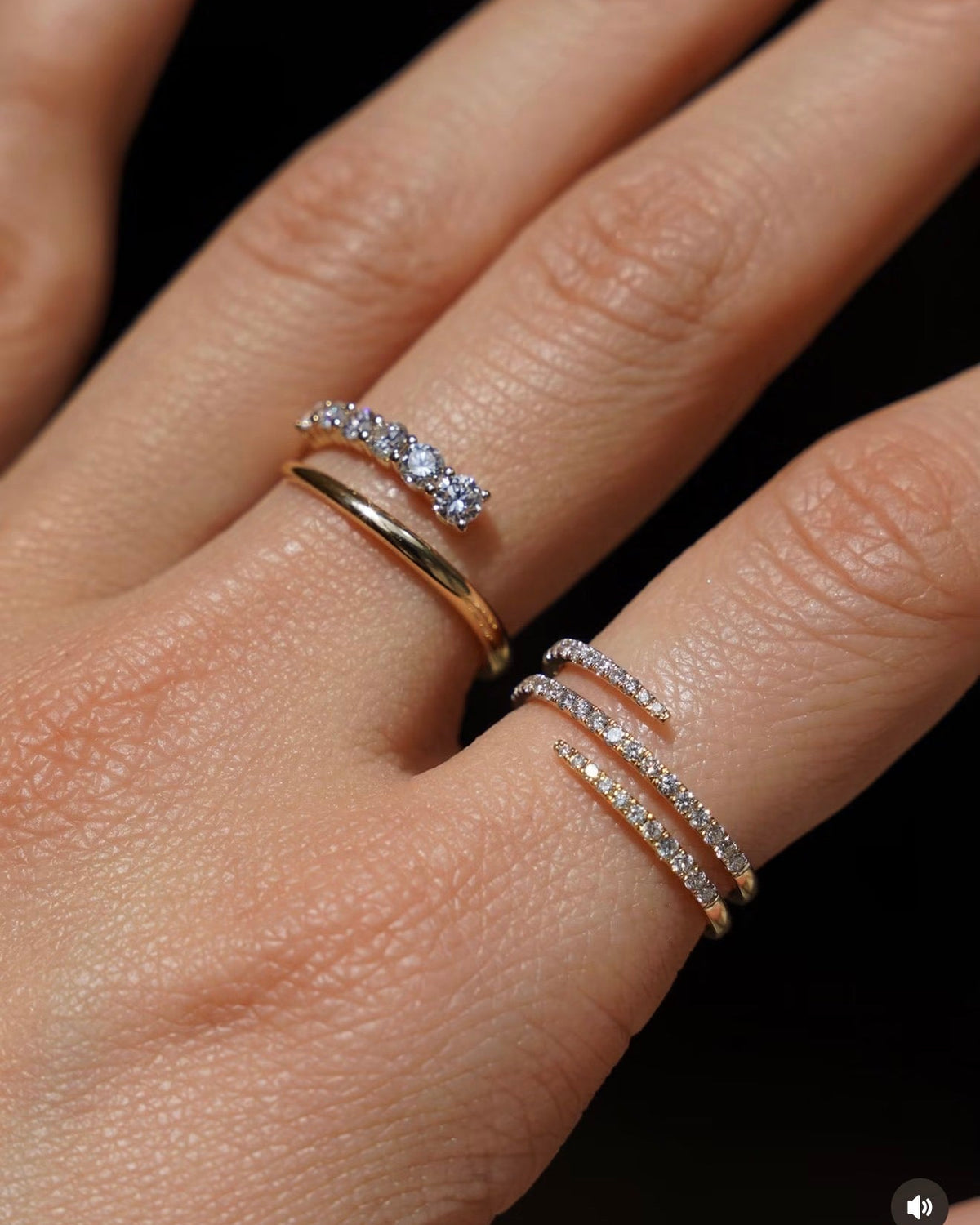 Solène Diamond Band Ring — view 1