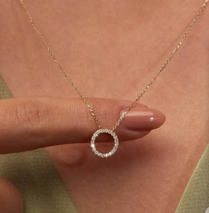 Aurelia Diamond Circle Necklace