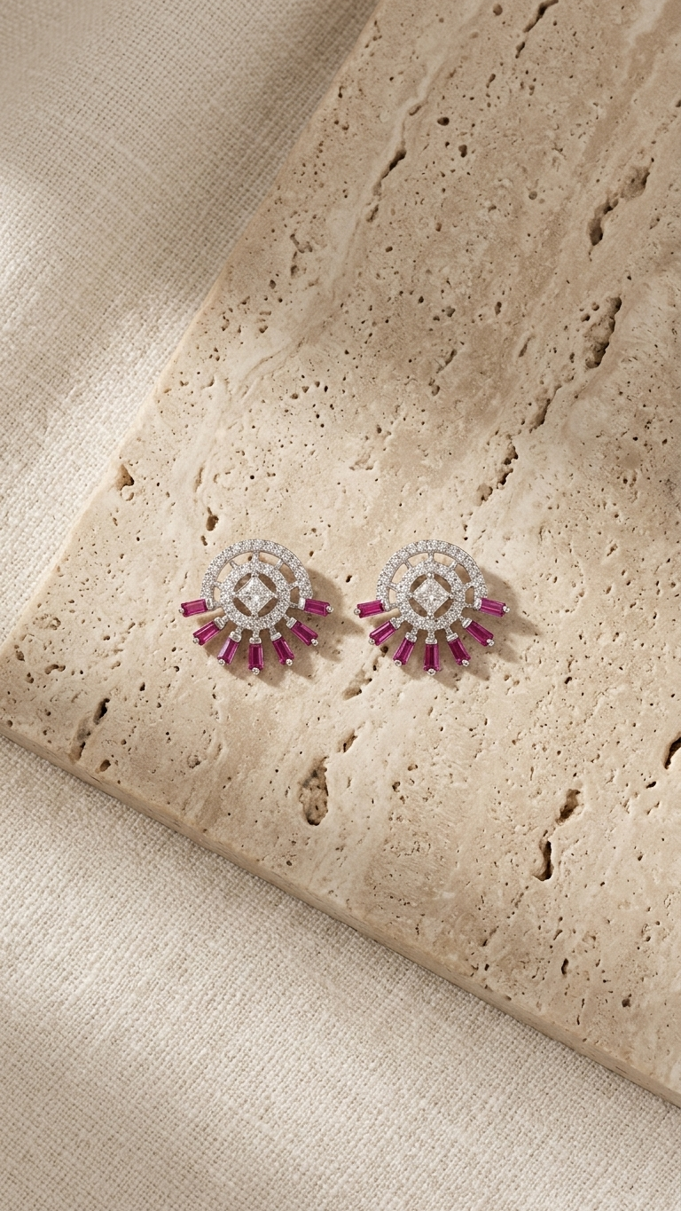 Sunburst Stud Earrings — view 6