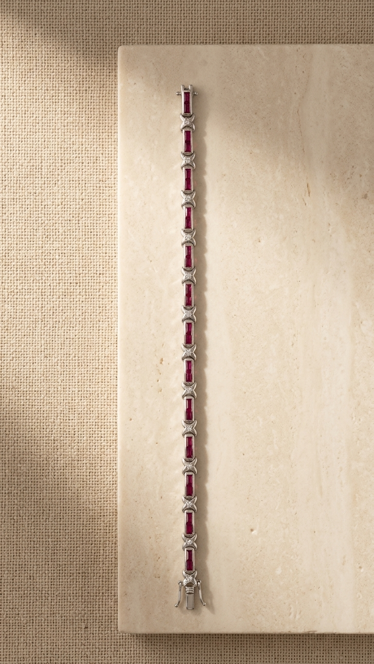 Ruby Line Bracelet — view 2