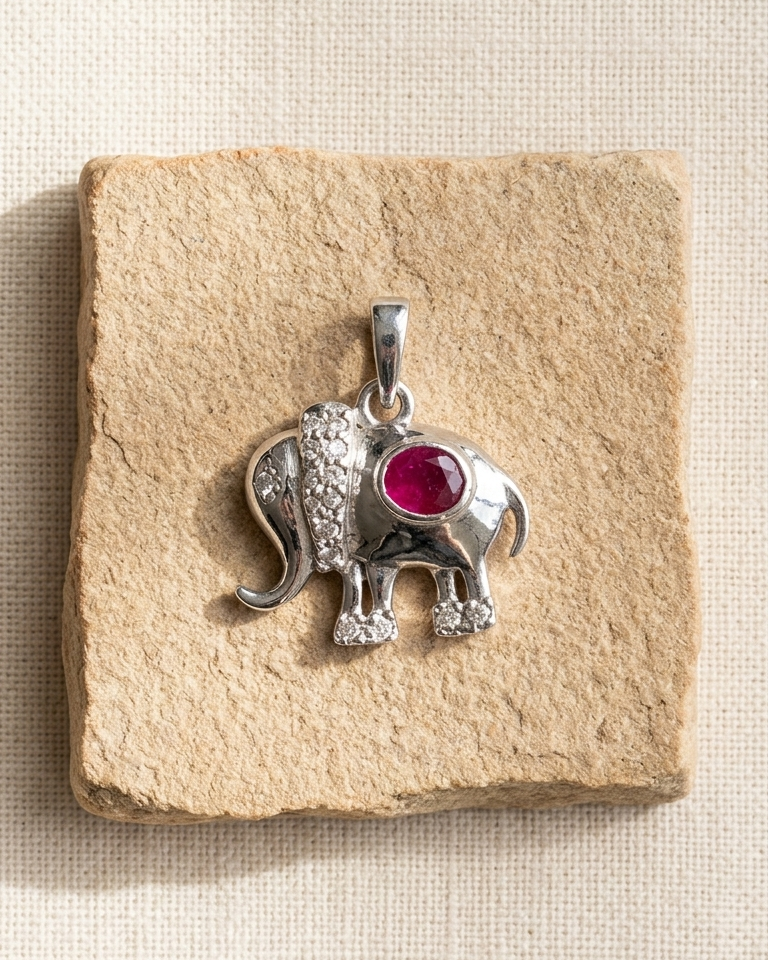 Regal Elephant Pendant — view 1