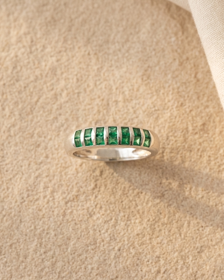 Midnight Sapphire Eternity Band — view 2
