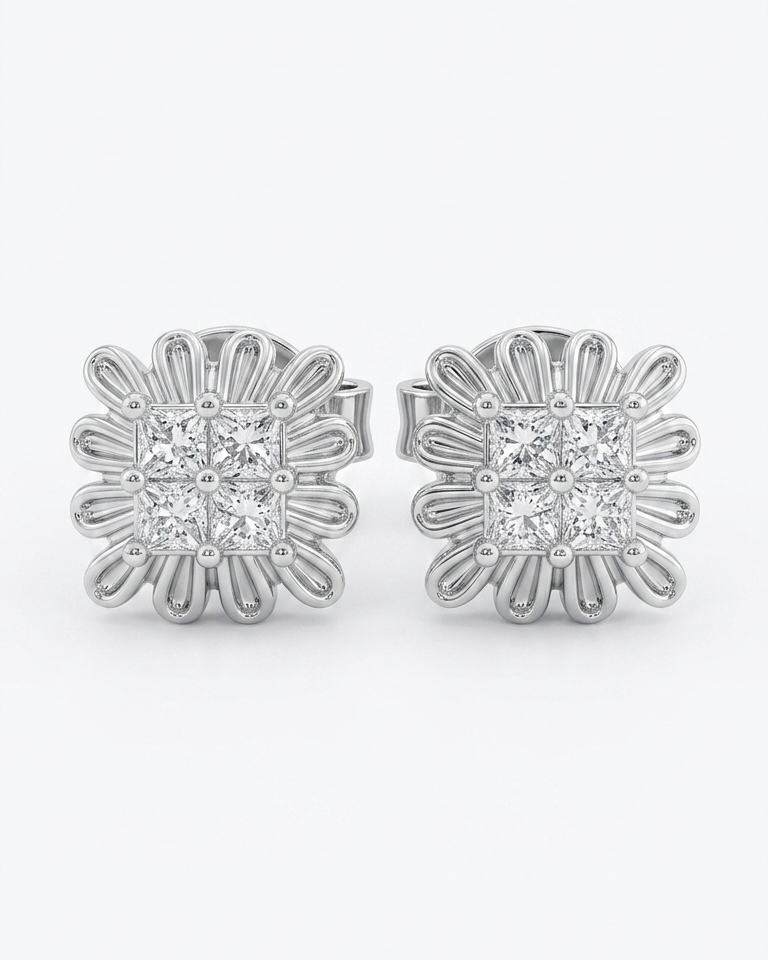 Diamond Bloom Studs — view 1