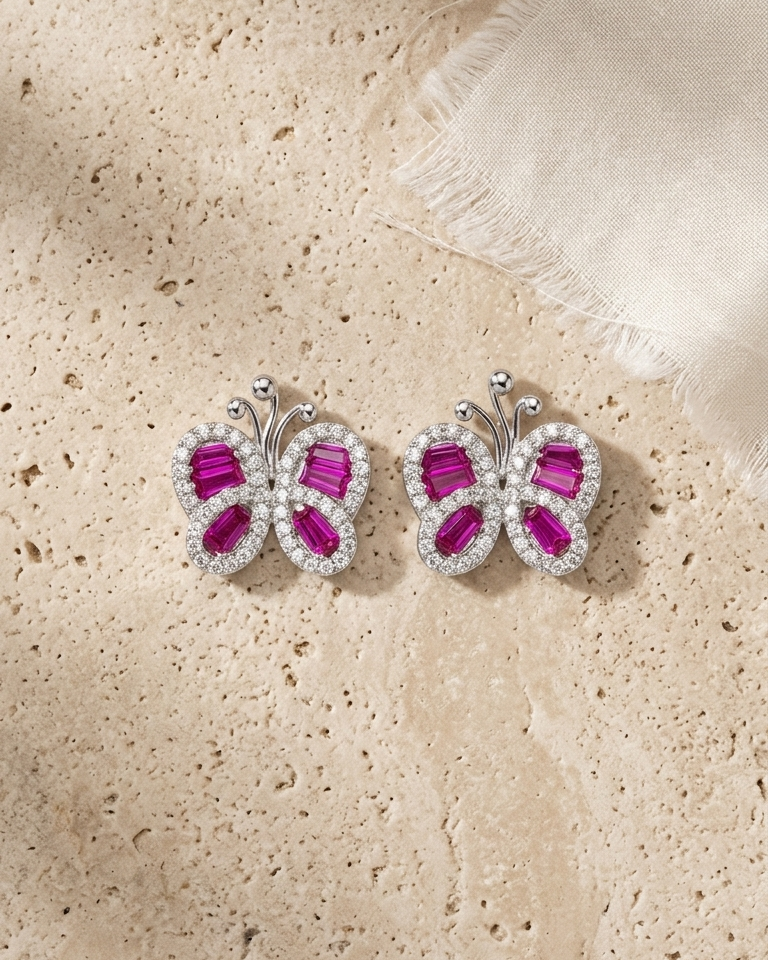 Ruby Flutter Earrings — view 1