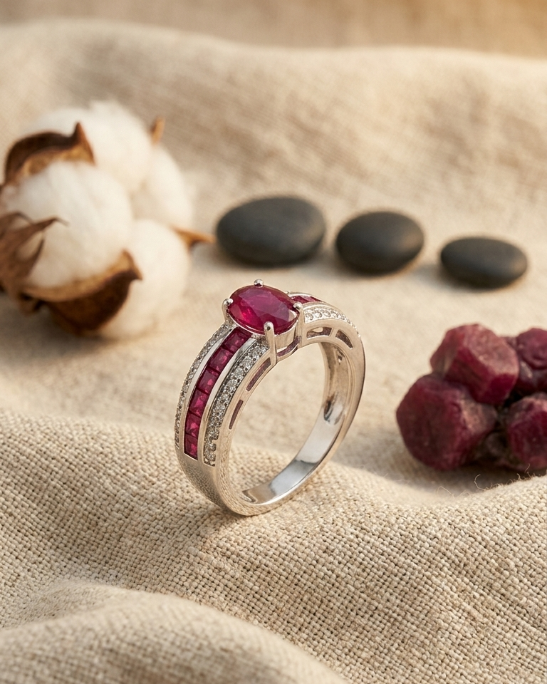 Ruby Cascade Ring