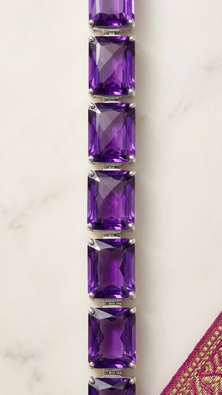 Amethyst Royale Line Bracelet — view 3