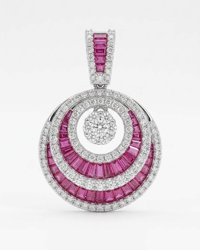 Ruby Orbit Pendant — view 1
