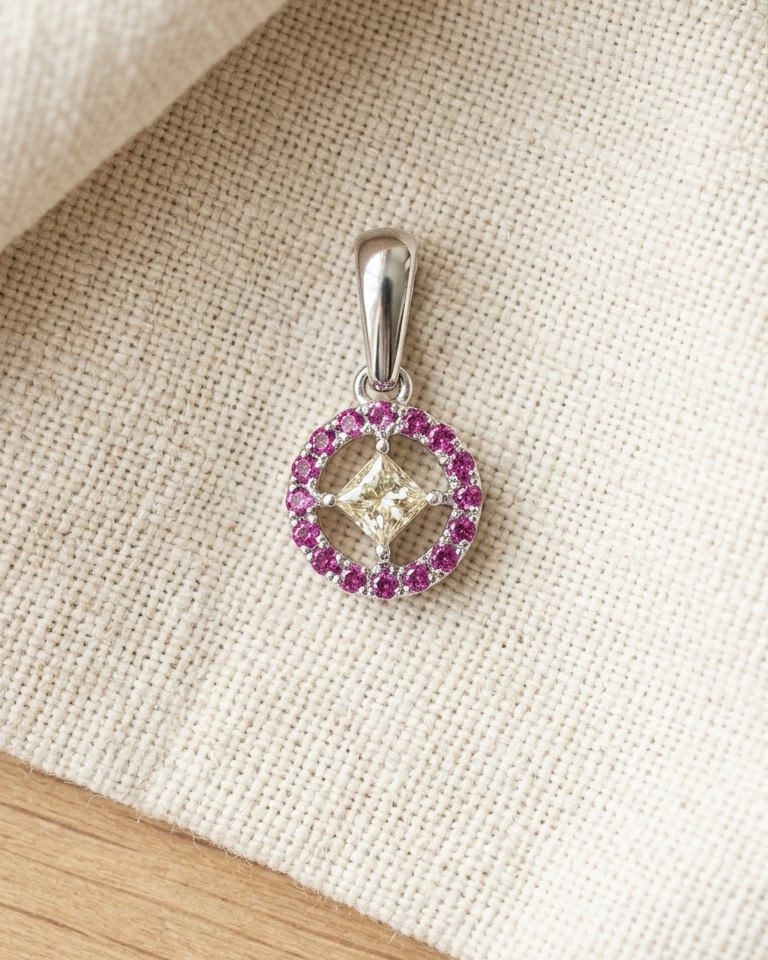 Blush Halo Pendant