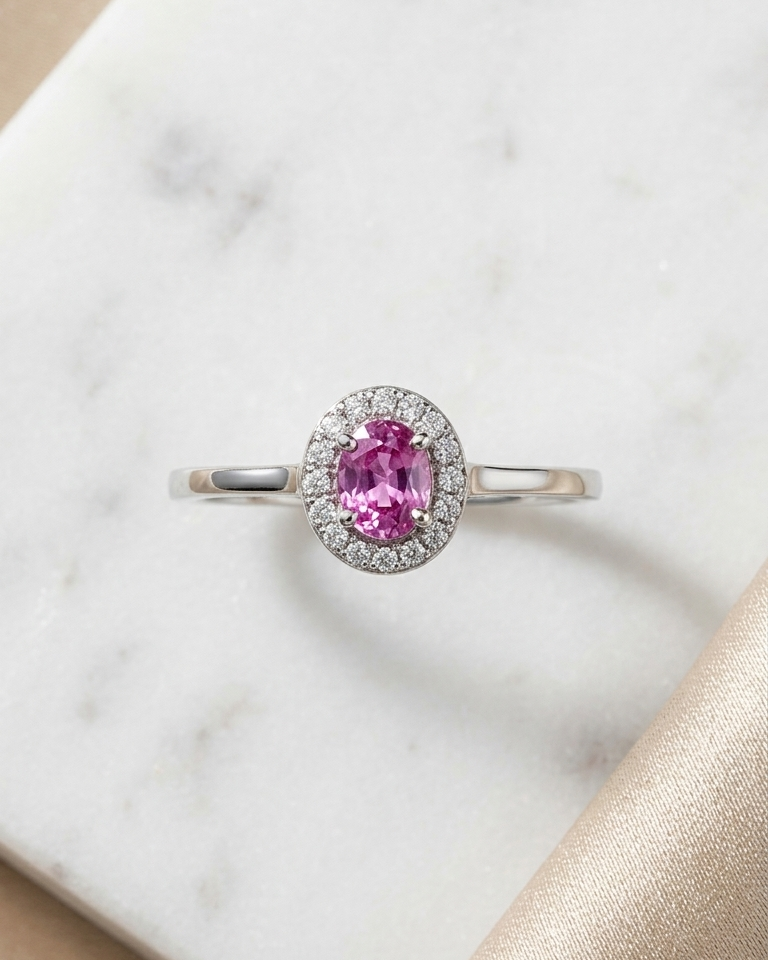 Rosé Halo Ring