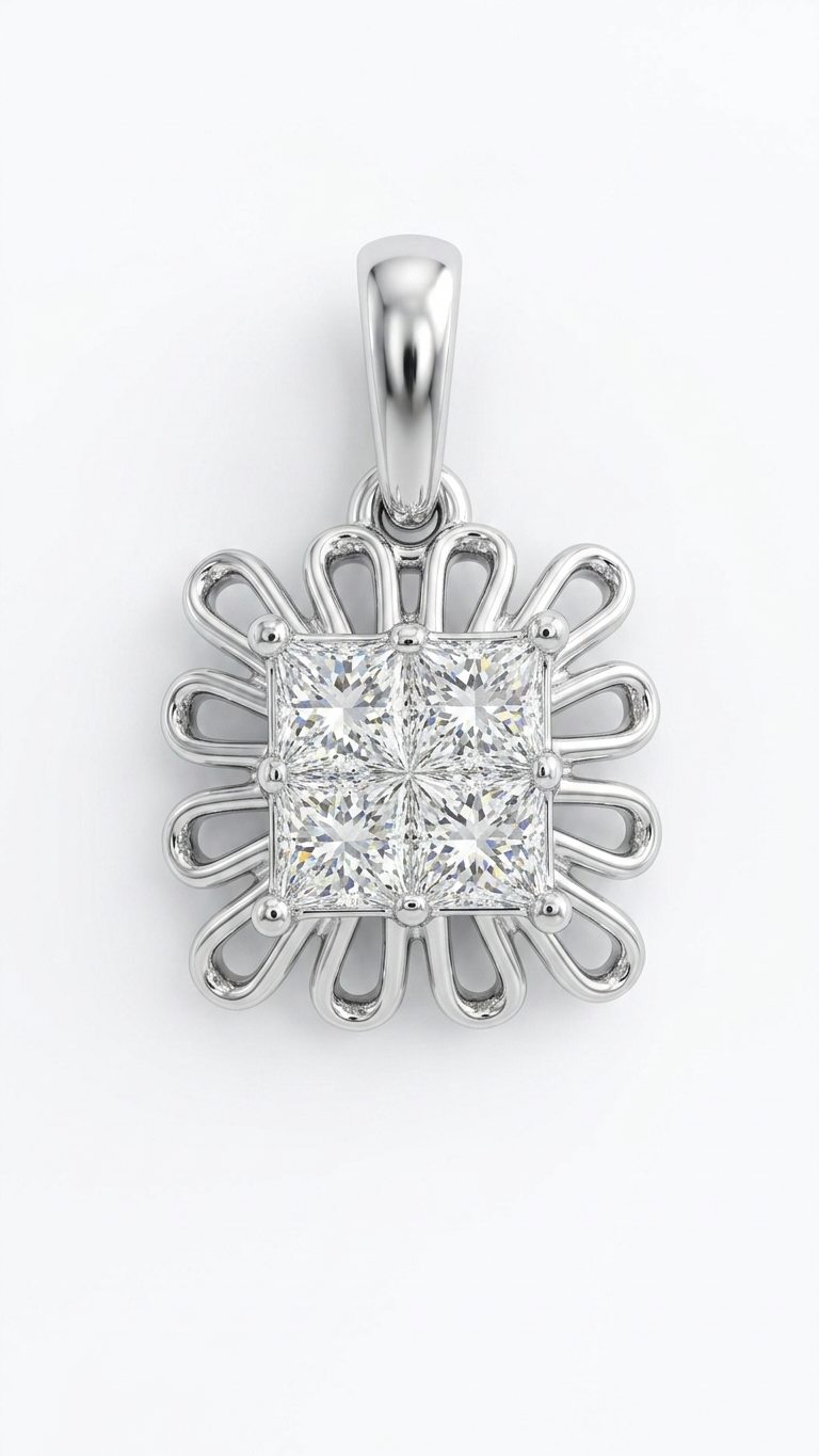 Diamond Bloom Pendant — view 1