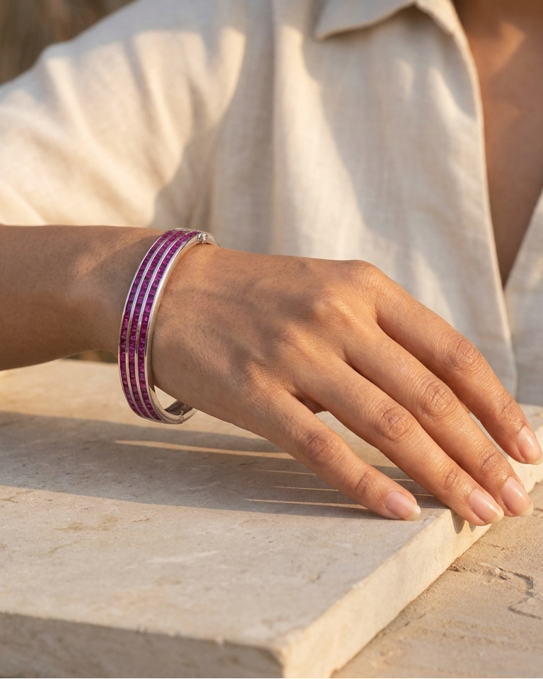 Ruby Radiance Bangle — view 3