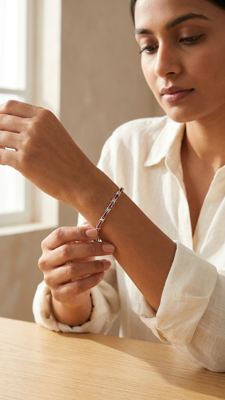 Ruby Line Bracelet