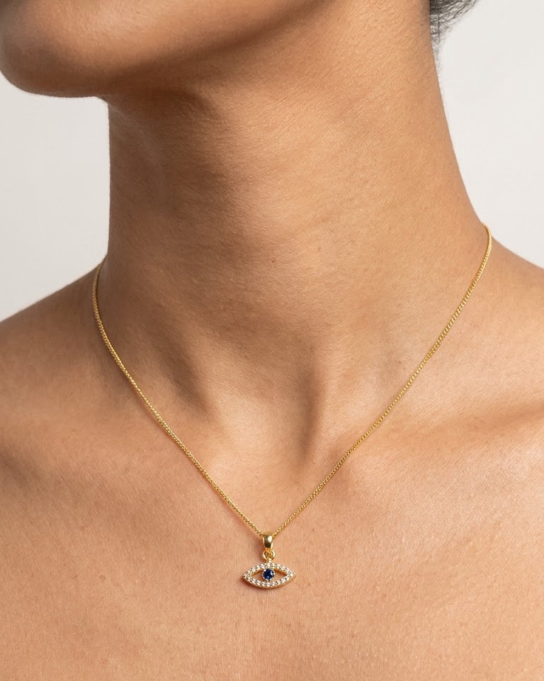 Evil Eye Sapphire Charm — view 3