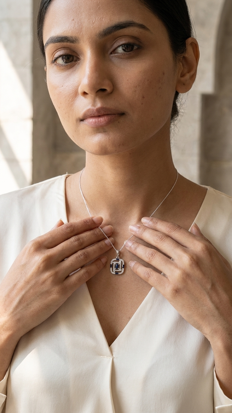 Azure Frame Pendant — view 2