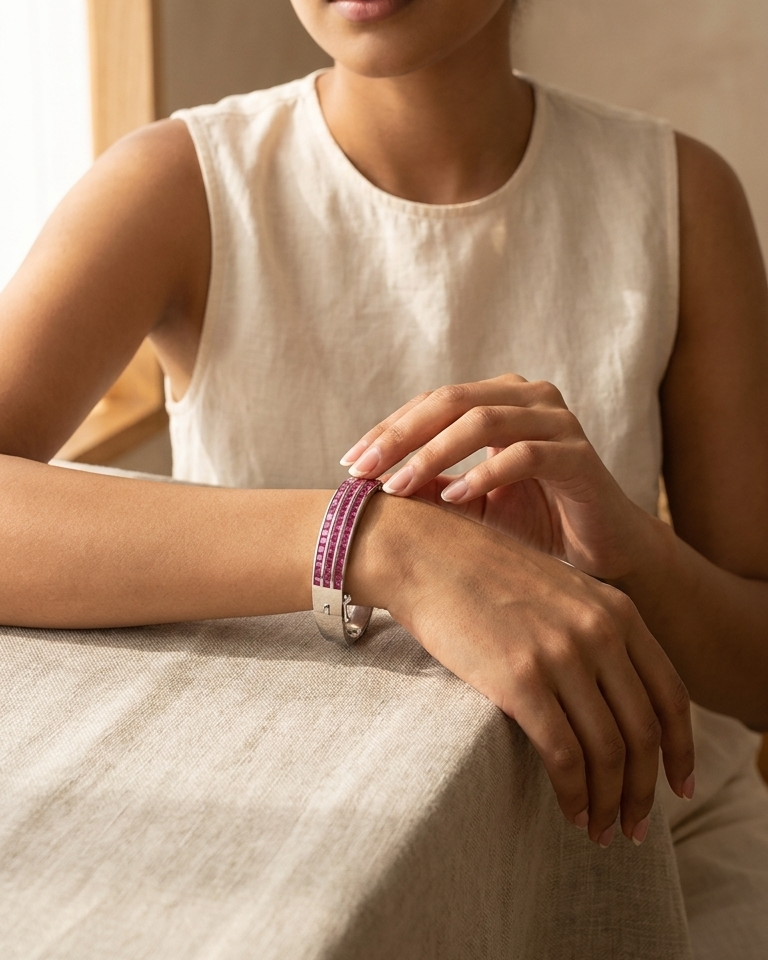 Ruby Radiance Bangle — view 4