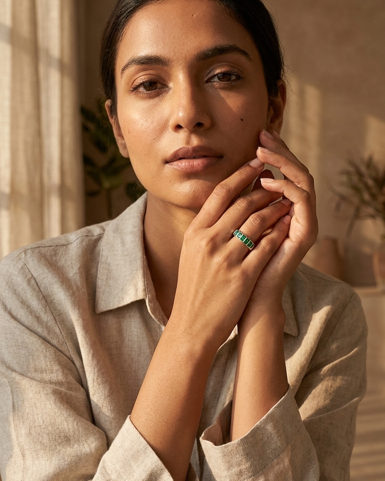 Emerald Eternity Band