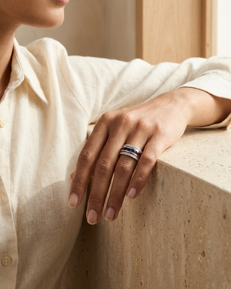 Midnight Sapphire & Ruby Duo Band — view 4