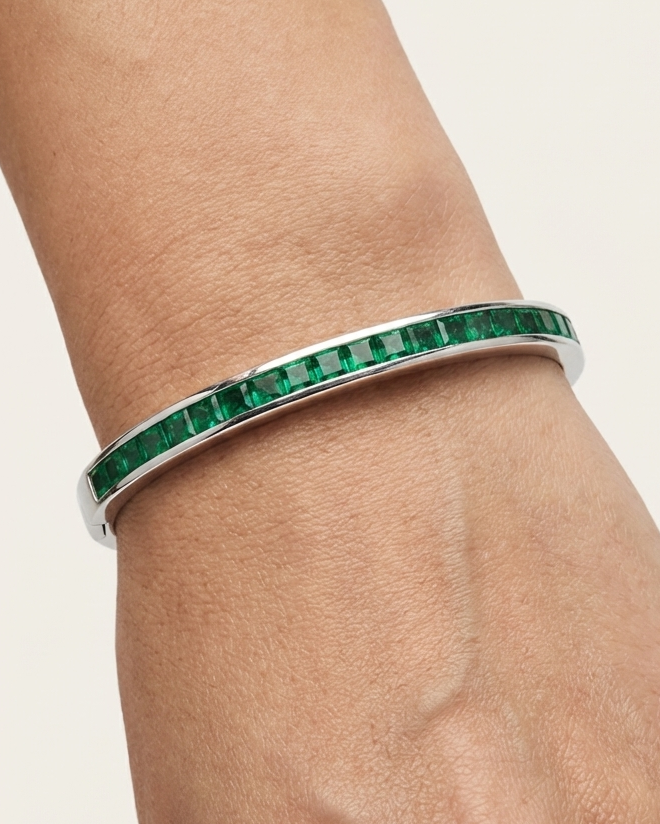 Emerald Halo Bangle