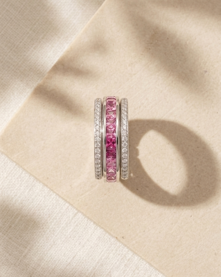 Nocturne Sapphire Diamond Band — view 6