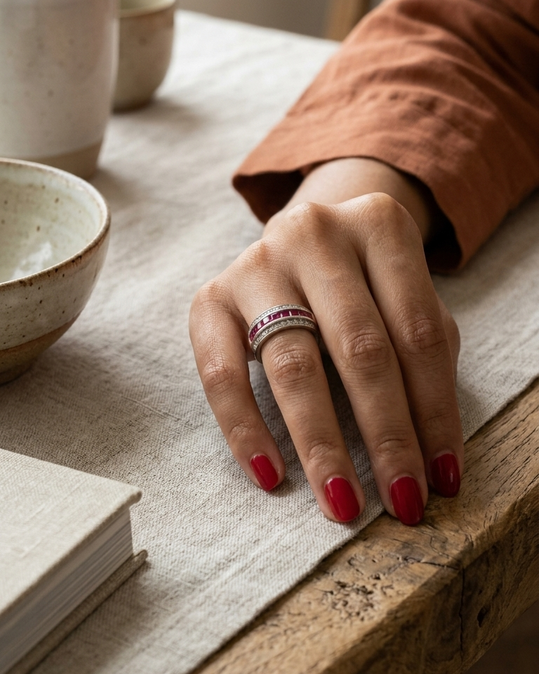 Ruby Inlay Ring — view 3