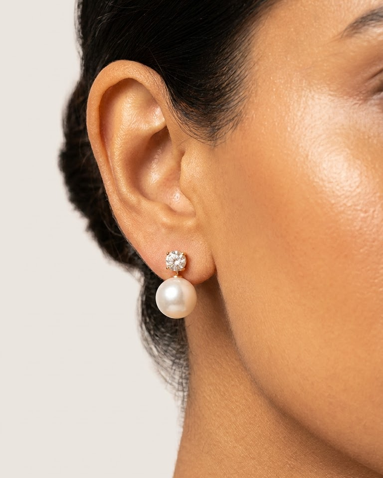 Pearl Étoile Earrings (CZ)
