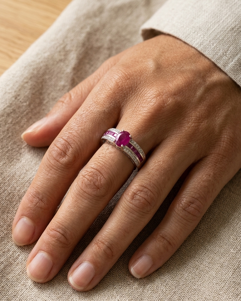 Ruby Cascade Ring — view 2