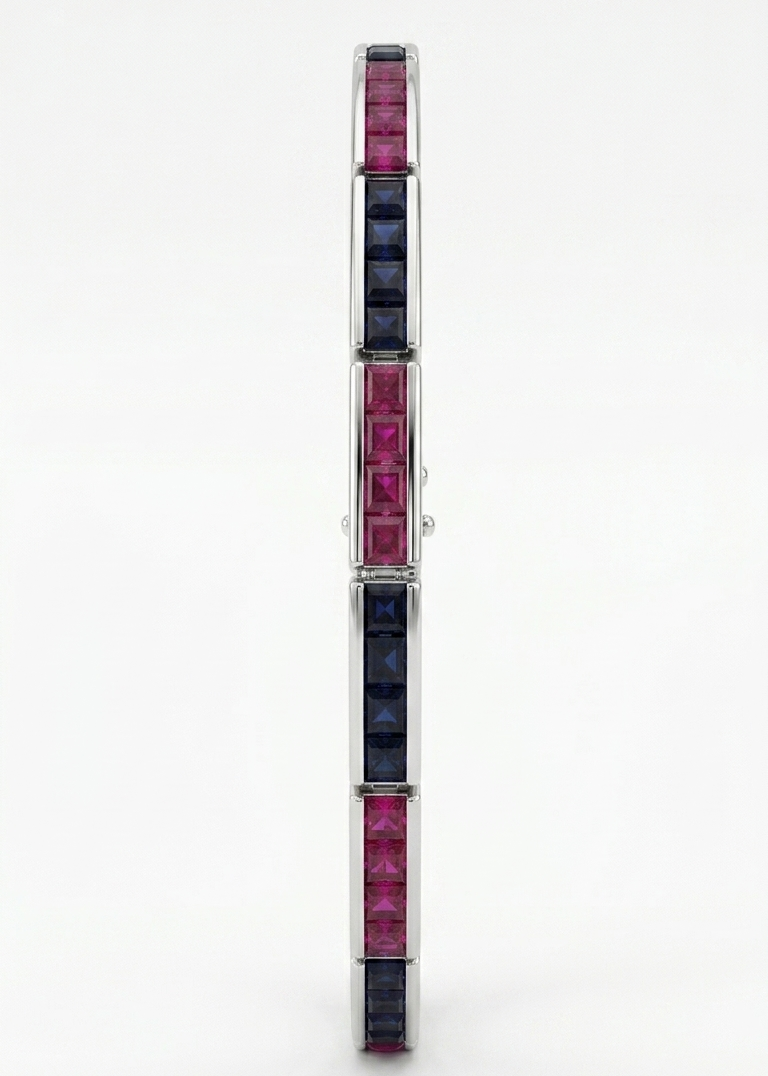 Ruby Sapphire Symphony Bracelet