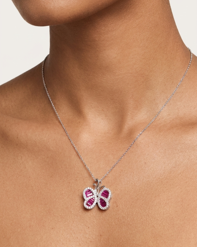 Ruby Flutter Pendant — view 2