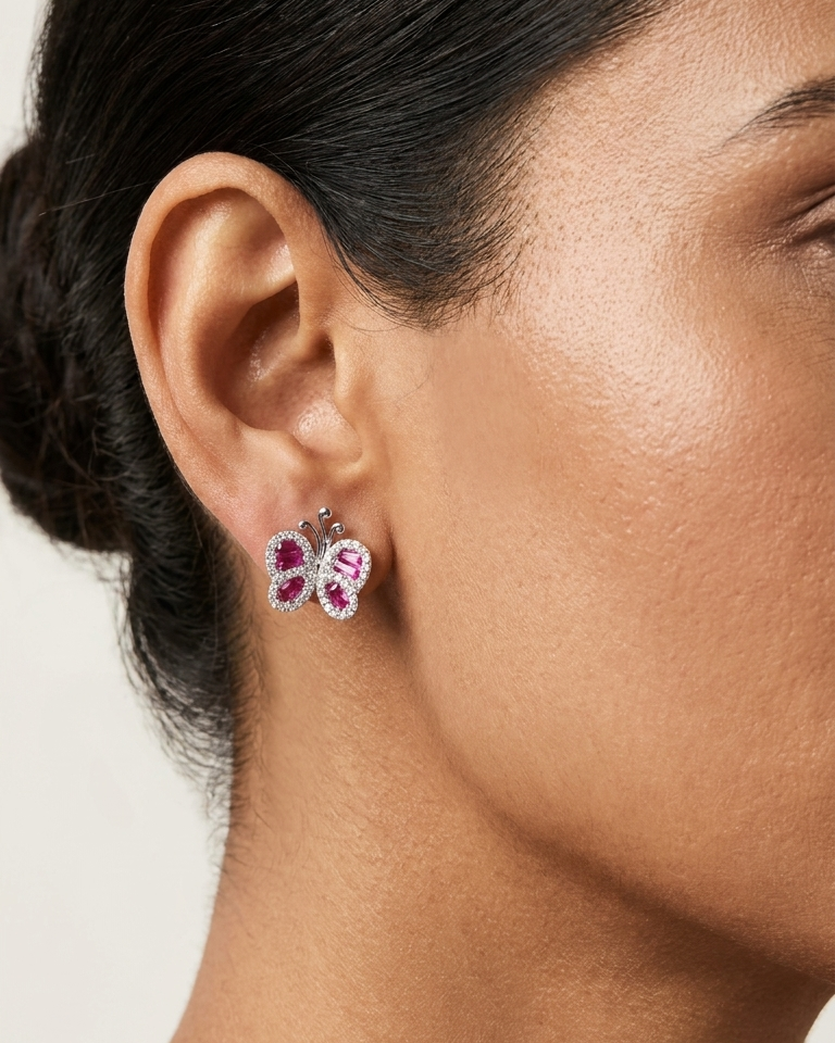 Ruby Flutter Earrings — view 2