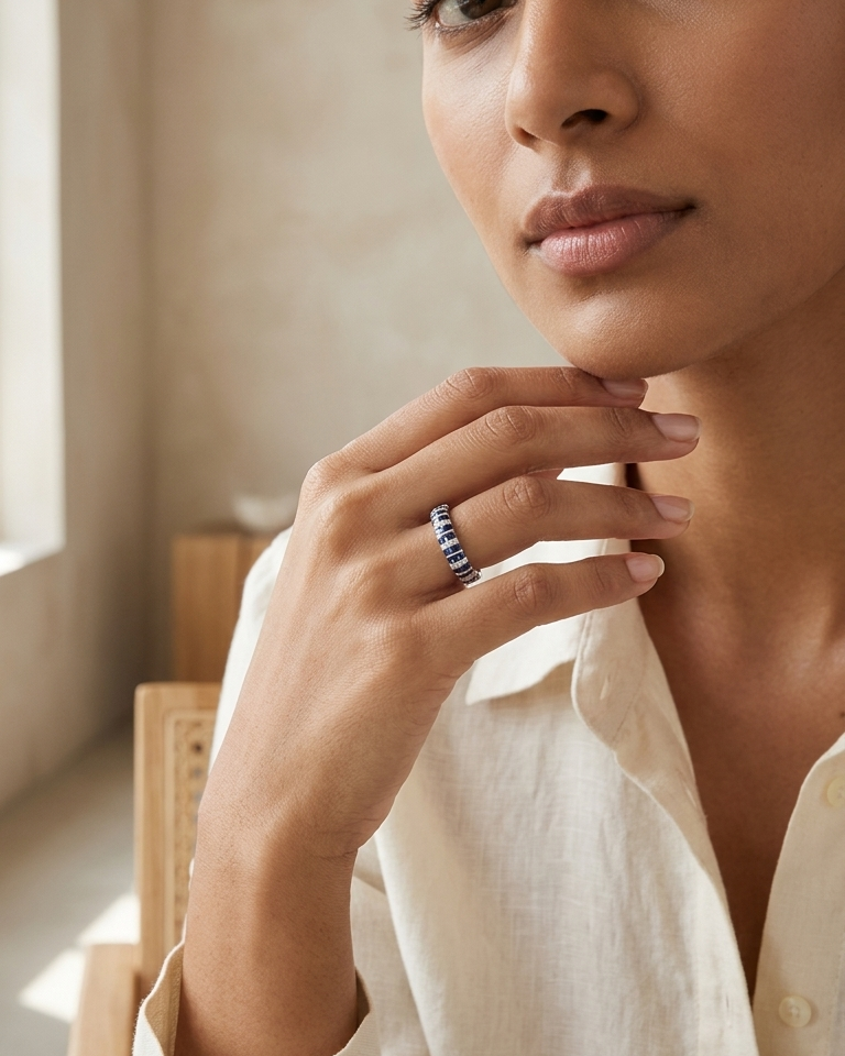 Sapphire Royale Eternity Band