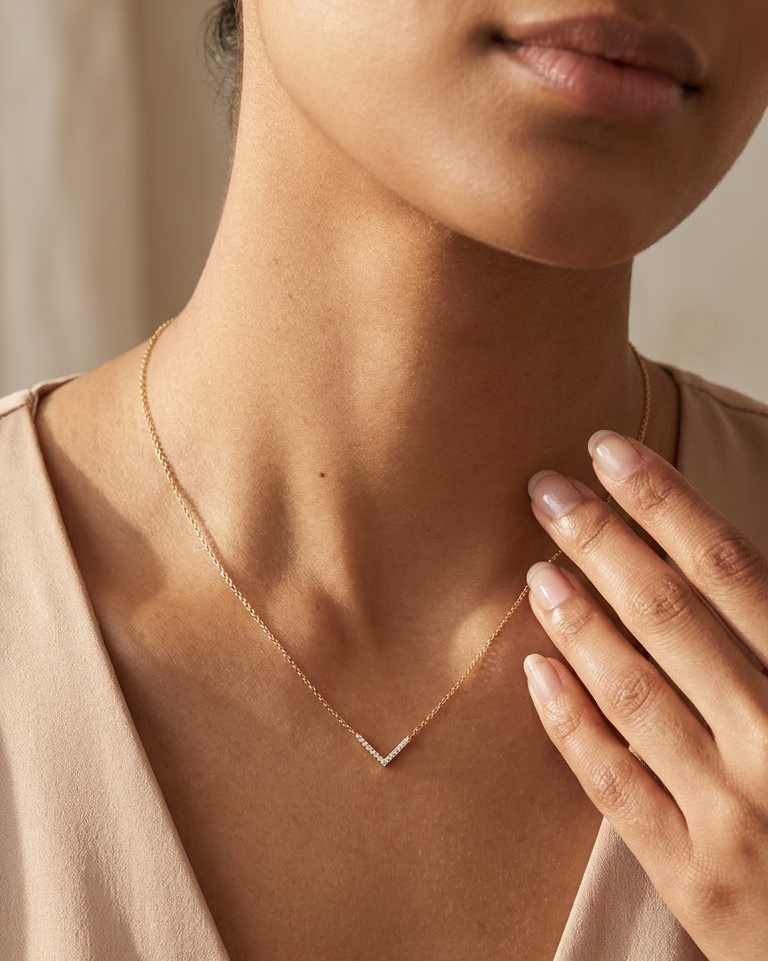 Celeste V Diamond Necklace — view 3
