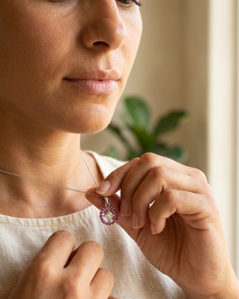Blush Halo Pendant