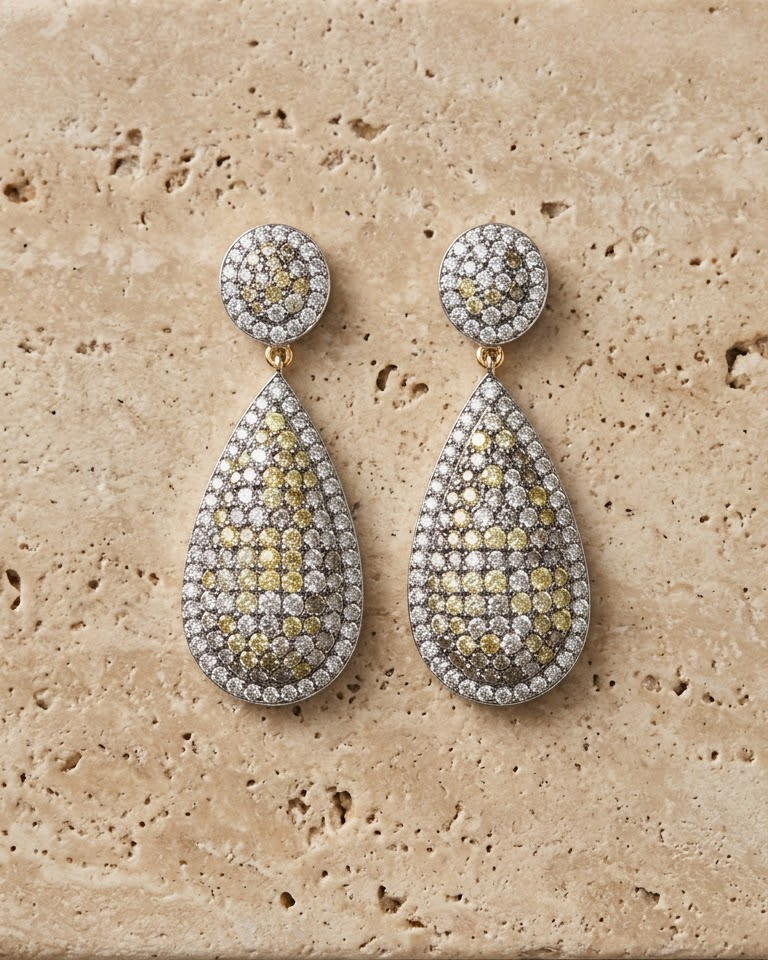 Diamond & Champagne Teardrops — view 1