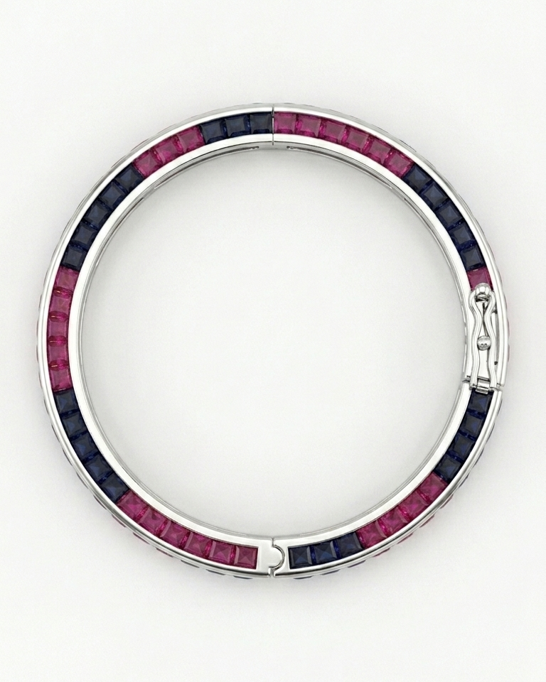 Ruby Sapphire Symphony Bracelet