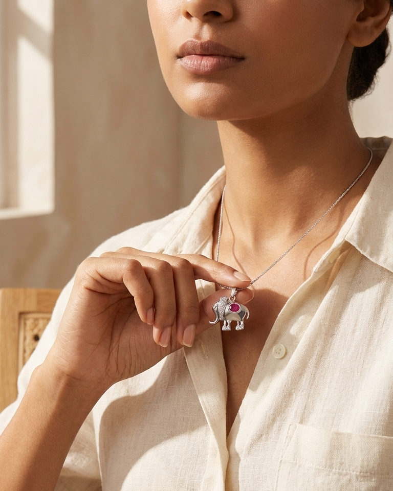 Regal Elephant Pendant