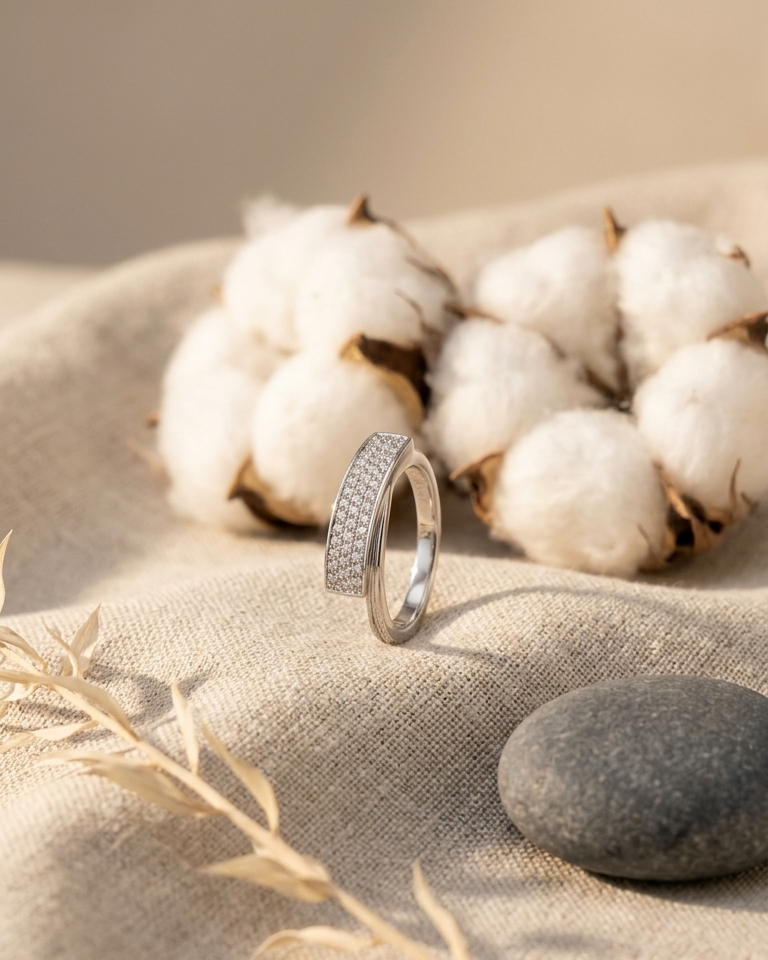 Luxe Grid Diamond Ring — view 1