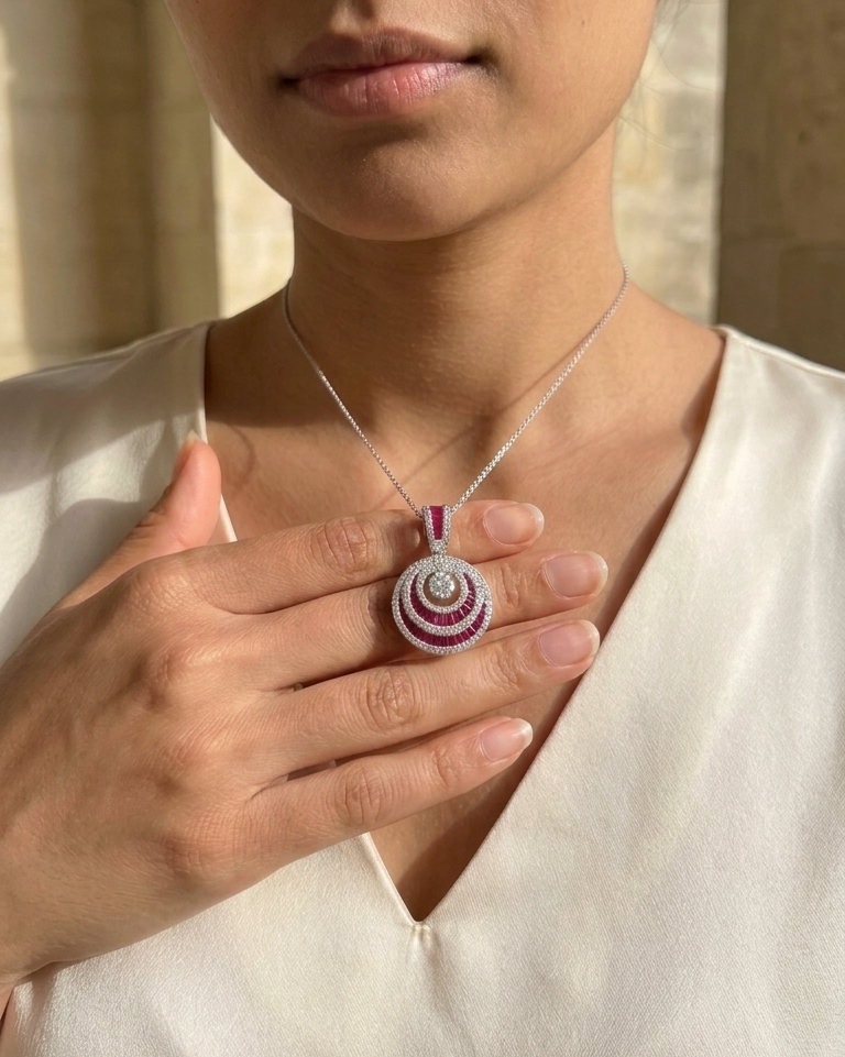 Ruby Orbit Pendant — view 3