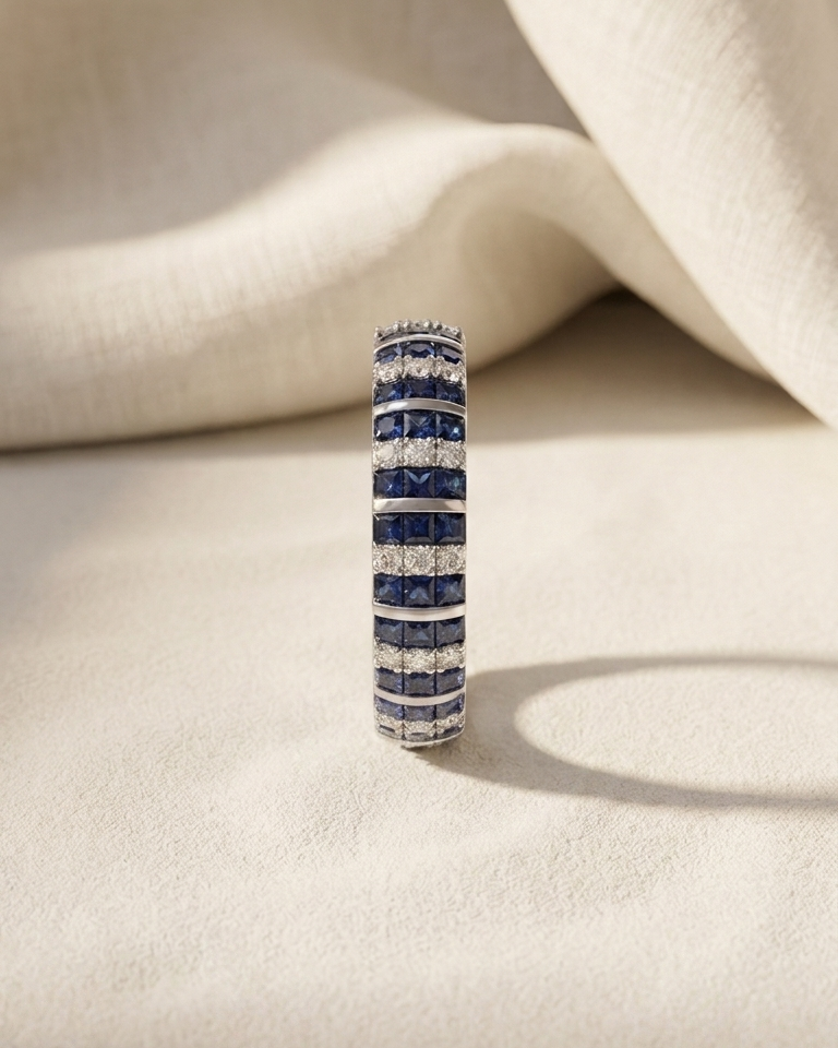 Sapphire Royale Eternity Band