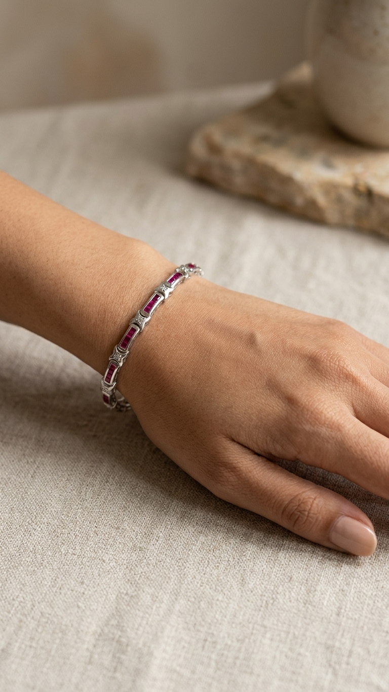 Ruby Line Bracelet — view 4
