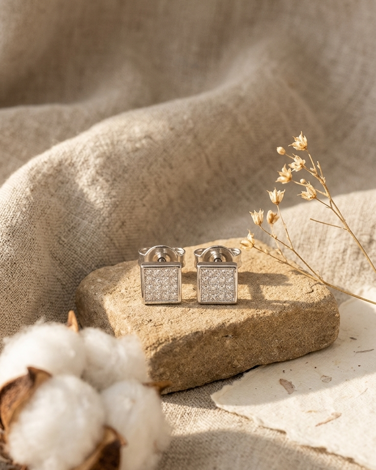 Royal Square Studs