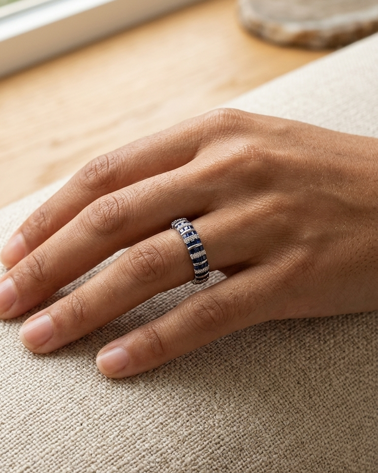 Sapphire Royale Eternity Band