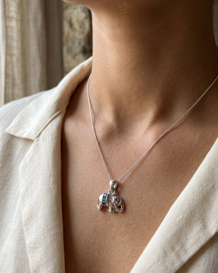 Sapphire Majesty Elephant (Small) — view 2
