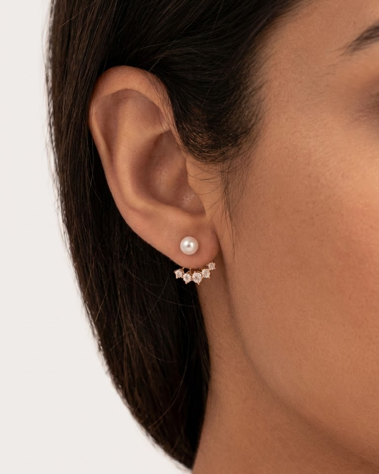 The Aurelia Pearl & Diamond Studs