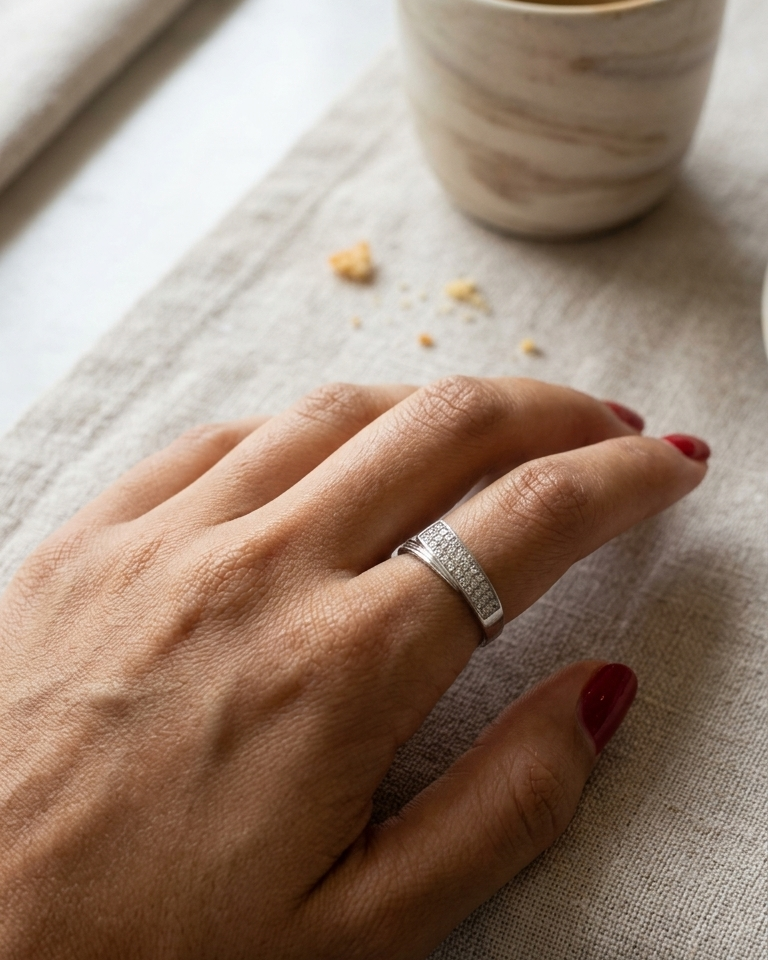 Luxe Grid Diamond Ring