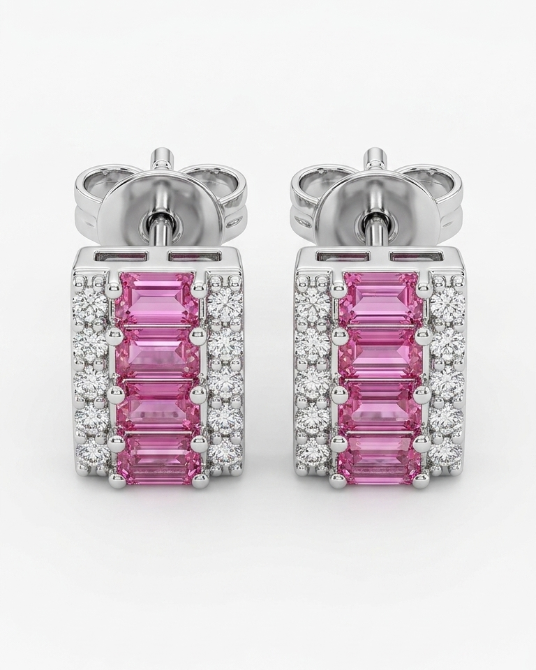 Ruby Rail Earrings