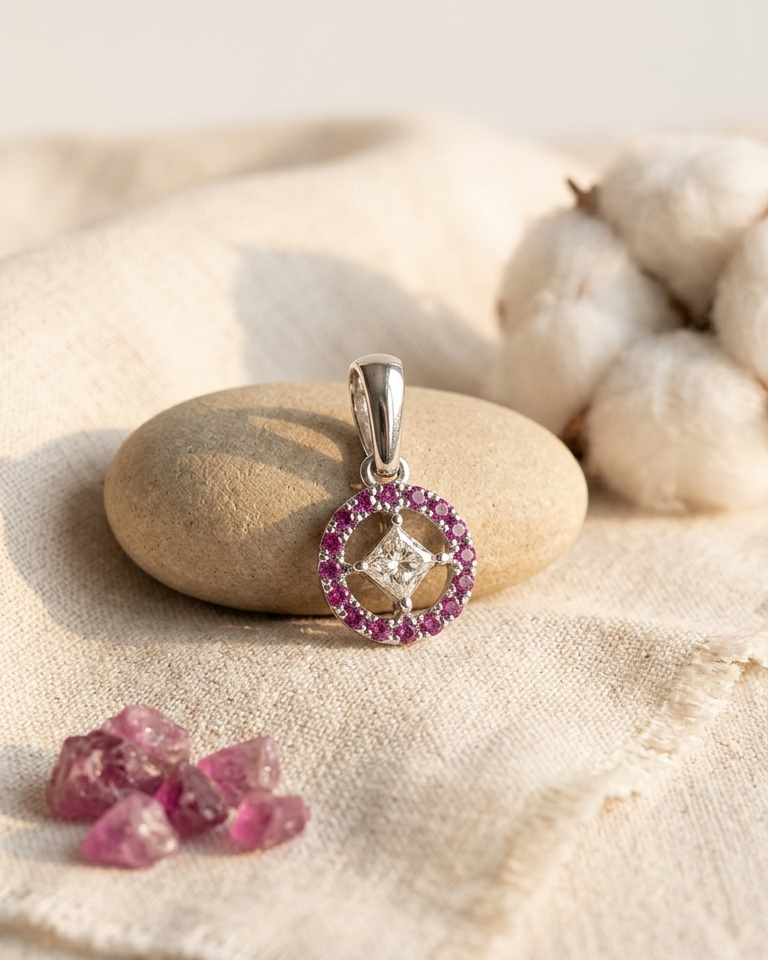 Blush Halo Pendant