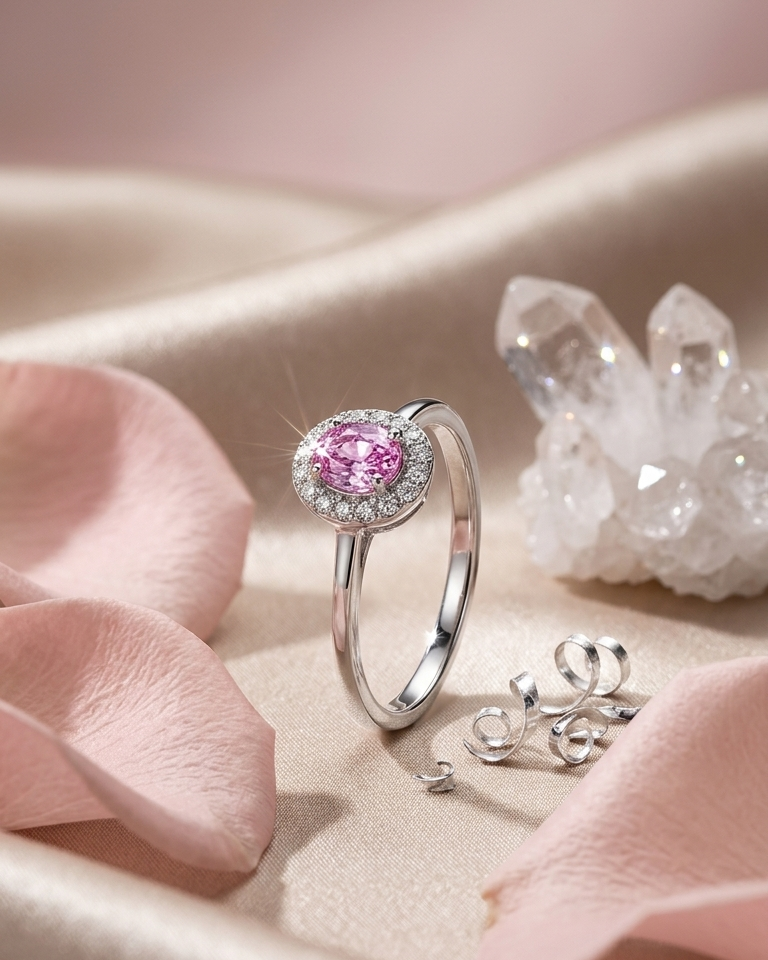 Rosé Halo Ring — view 4