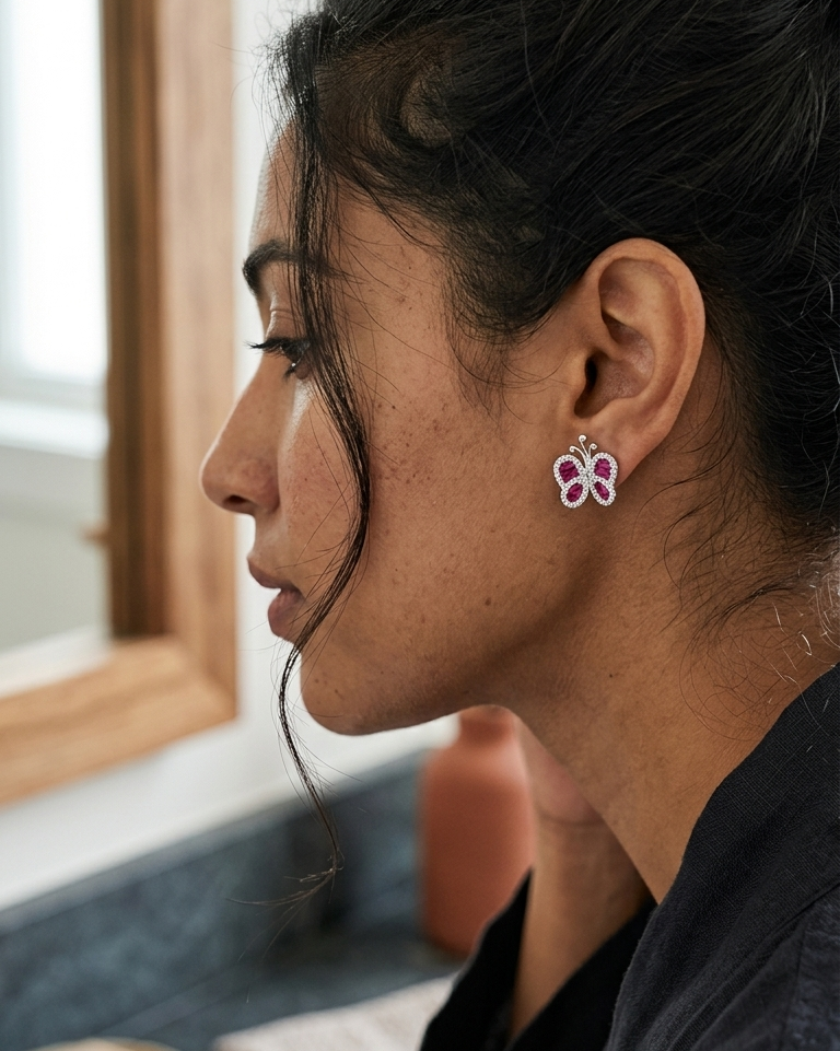 Ruby Flutter Earrings — view 4