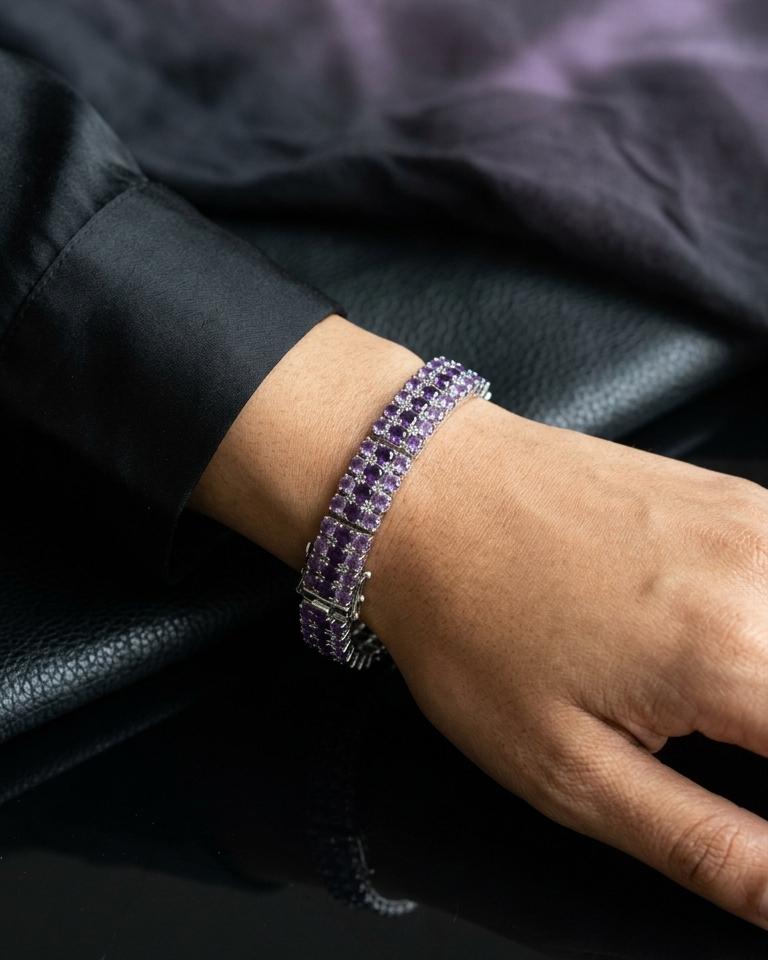 Amethyst Dusk Pavé Bracelet