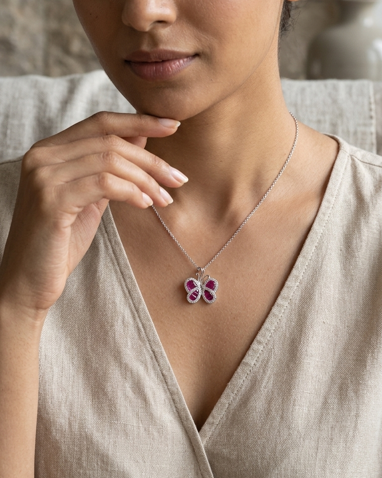 Ruby Flutter Pendant — view 3